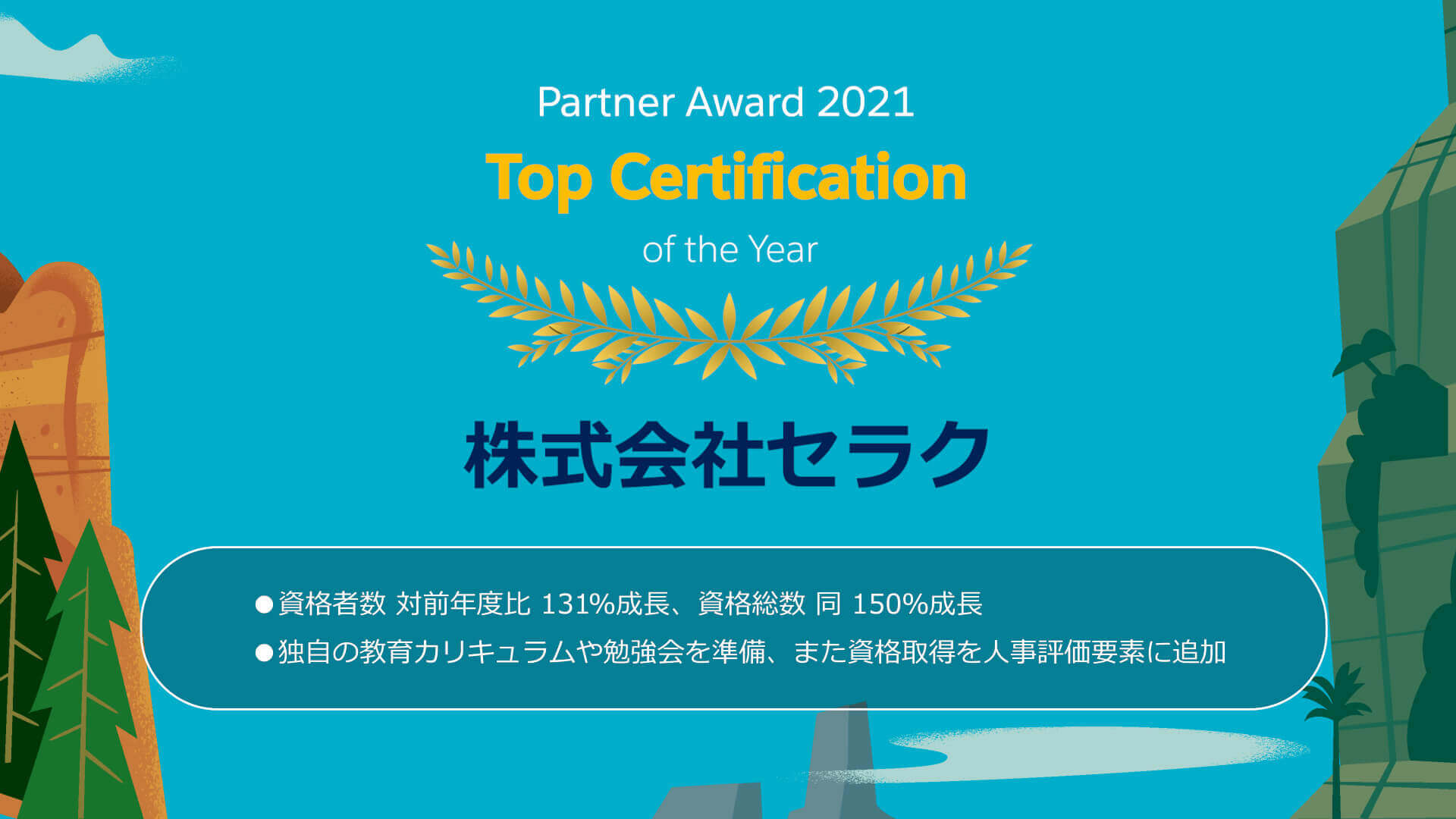 Partner Award 2021 TOP Certification of the Year 株式会社セラク