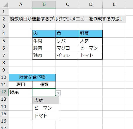 6. 項目ごとに選択できるかどうかを確認する03