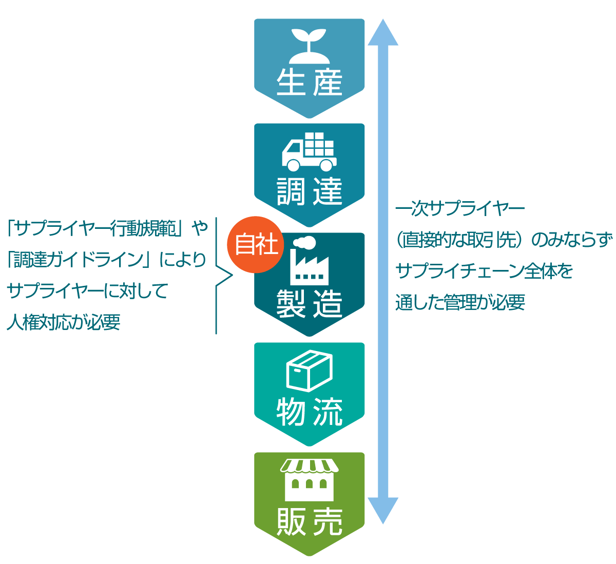 サプライチェーンの説明図