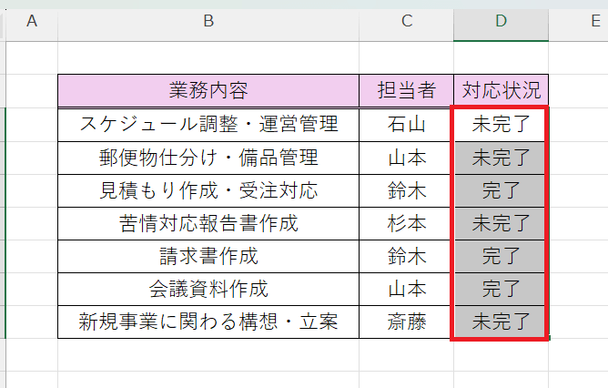 条件付き書式を設定したいセルの範囲をすべて選択する