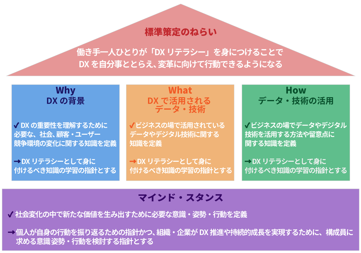 DXリテラシー標準の説明図