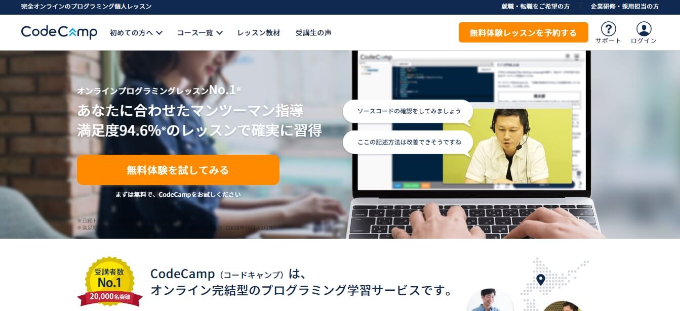 CodeCampのスクリーンショット